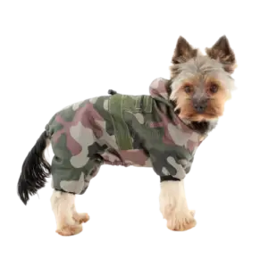 Enterito deportivo estilo militar para perro