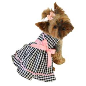 Vestido cuadrille con lazo rosa